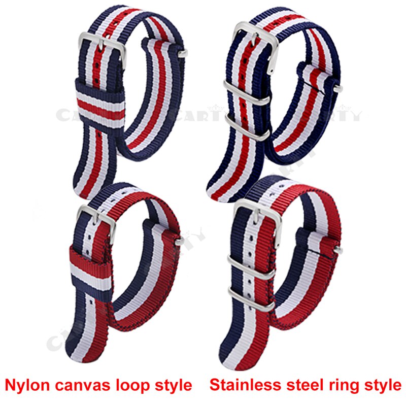 Carty 1pcs Nato Strap 18mm 20mm 22mm Nylon Watch Band Waterproof Watch Strap for Nato Army Sport Watch Dropshipping Belt